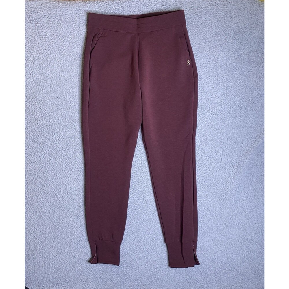 Rhone Sweatpants Womens Medium Burgundy DreamGlow Tapered Pant Yoga Performance